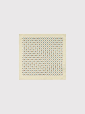 PAKO LORENTE - Beżowa poszetka w kolorowy mikrowzór