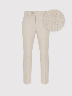 PAKO LORENTE - Beżowe spodnie ganiturowe