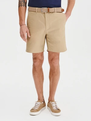 PAKO LORENTE - Beżowe szorty męskie z bawełną