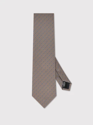 PAKO LORENTE – Beżowy krawat w mikrowzór