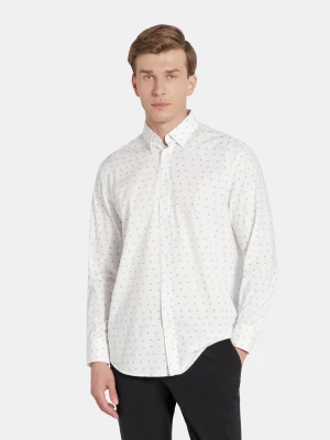 PAKO LORENTE - Biała koszula męska paisley