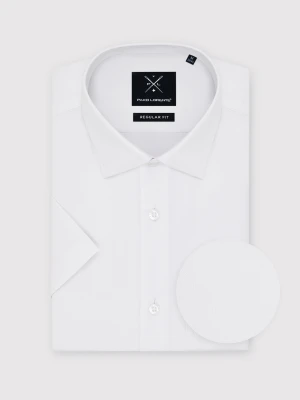 PAKO LORENTE - Biała koszula męska z krótkim rękawem