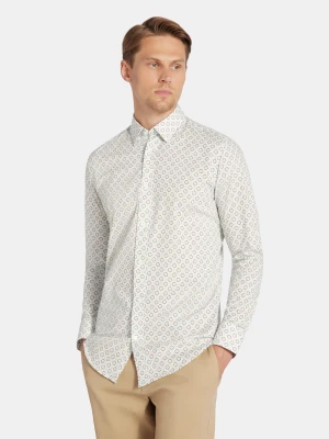 PAKO LORENTE - Biała koszula mikrowzór