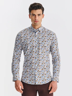 PAKO LORENTE – Biała koszula w kwiaty