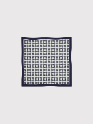 PAKO LORENTE – Biała poszetka męska w geometryczny wzór