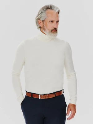 PAKO LORENTE – Biały gładki golf męski