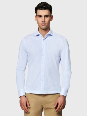 PAKO LORENTE - Błękitna koszula w drobny prążek