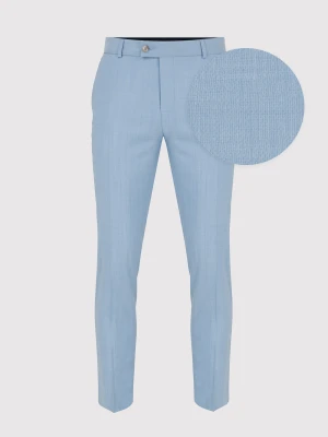PAKO LORENTE – Błękitne męskie spodnie garniturowe