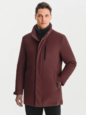 PAKO LORENTE – Bordowa kurtka puchowa