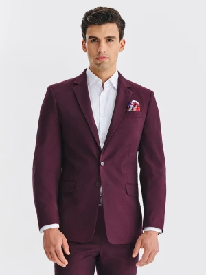 PAKO LORENTE - Bordowa marynarka garniturowa