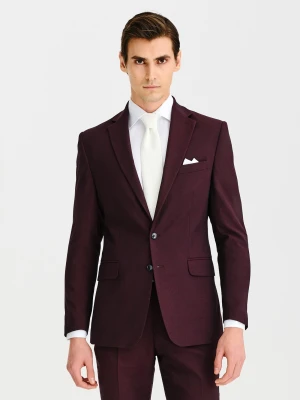 PAKO LORENTE - Bordowa marynarka garniturowa
