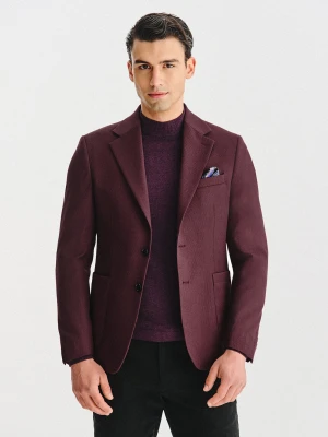 PAKO LORENTE – Bordowa marynarka z wełną i jedwabiem