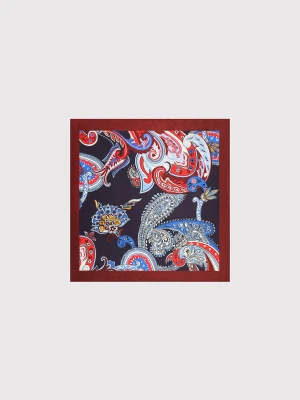 PAKO LORENTE – Bordowa poszetka w paisley