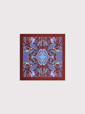 PAKO LORENTE – Bordowa wzorzysta poszetka męska