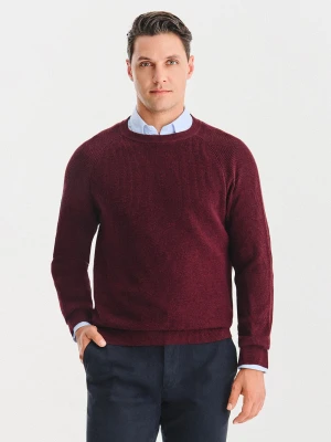 PAKO LORENTE – Bordowy bawełniany sweter męski