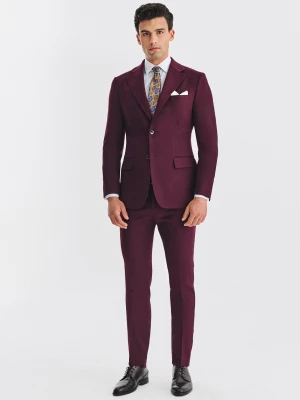 PAKO LORENTE – Bordowy garnitur męski