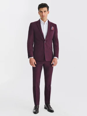 PAKO LORENTE – Bordowy garnitur męski