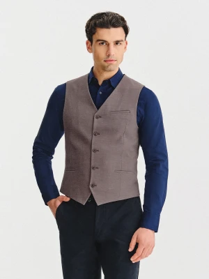 PAKO LORENTE – Brązowa kamizelka męska