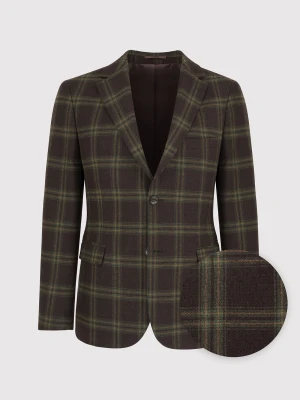 PAKO LORENTE – Brązowa marynarka męska w kratę