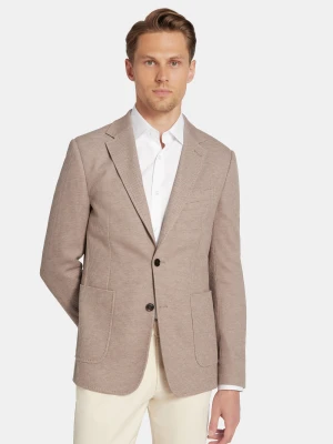 PAKO LORENTE - Brązowa marynarka z dzianiny