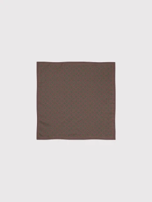 PAKO LORENTE – Brązowa poszetka męska z drobny wzór