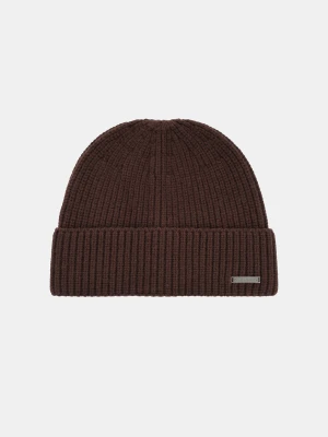 PAKO LORENTE – Brązowa wełniana czapka męska