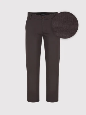 PAKO LORENTE - Brązowe spodnie chino z bawełną