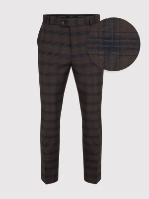 PAKO LORENTE – Brązowe spodnie garniturowe P22WP-6G-030-A-S