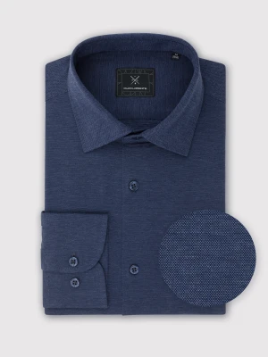 PAKO LORENTE – Ciemna niebieska bawełniana koszula męska