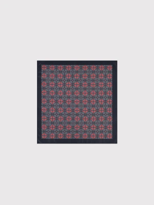 PAKO LORENTE - Ciemnogranatowa poszetka we wzór