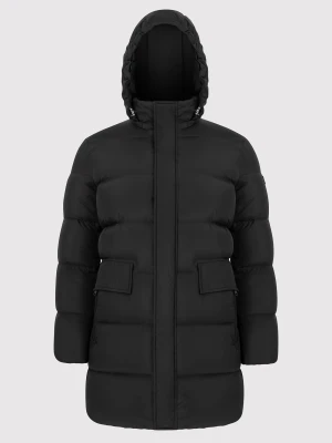 PAKO LORENTE – Czarna długa pikowana kurtka