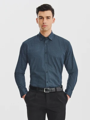 Zdjęcie produktu PAKO LORENTE - Czarna koszula męska wzór geometryczny