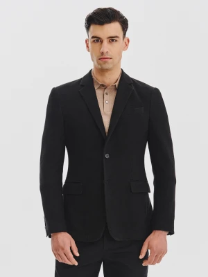 PAKO LORENTE - Czarna marynarka z dzianiny