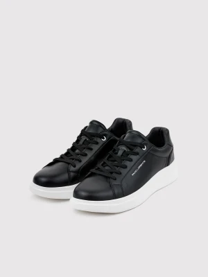 PAKO LORENTE – Czarne sneakersy męskie z logo PL