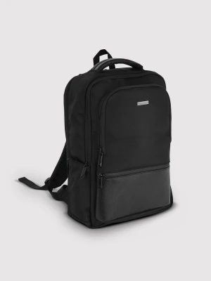 PAKO LORENTE - Czarny plecak męski na laptopa