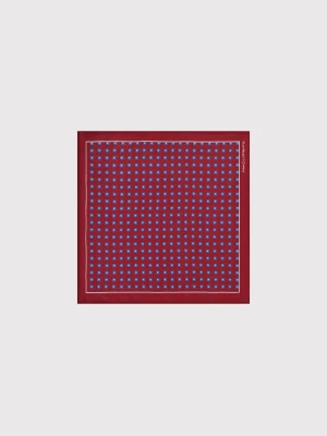 PAKO LORENTE - Czerwona poszetka męska mikrowzór