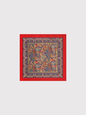 PAKO LORENTE – Czerwona poszetka we wzór