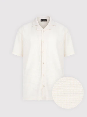 PAKO LORENTE - Dzianinowa beżowa koszula męska