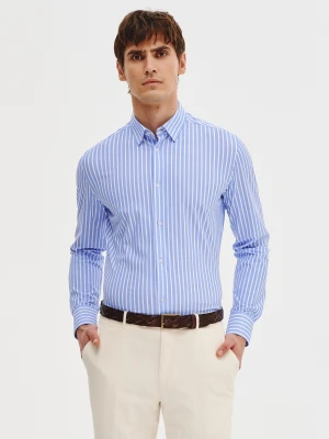 PAKO LORENTE - Dzianinowa koszula męska w paski