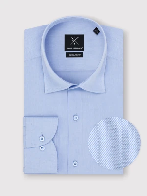 PAKO LORENTE – Gładka elegancka błękitna koszula męska