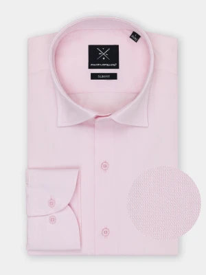 PAKO LORENTE – Gładka elegancka koszula męska w kolorze różowym