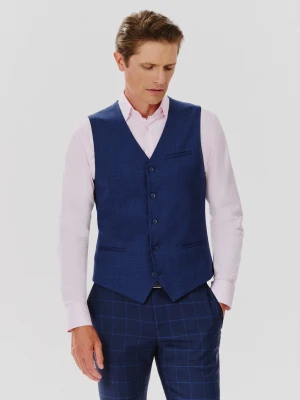 PAKO LORENTE – Gładka jednorzędowa kamizelka męska