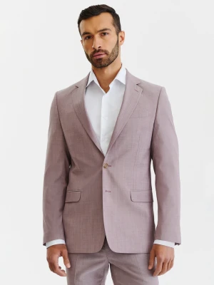 PAKO LORENTE – Gładka różowa marynarka garniturowa męska