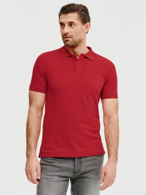 PAKO LORENTE – Gładki t-shirt polo w czerwonym kolorze