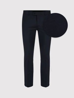 PAKO LORENTE - Gładkie granatowe spodnie ganiturowe
