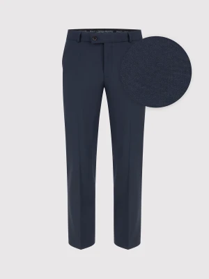 PAKO LORENTE – Gładkie granatowe spodnie garniturowe