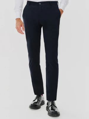 PAKO LORENTE – Gładkie spodnie męskie w kolorze granatowym