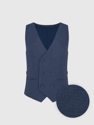 Zdjęcie produktu PAKO LORENTE – Granatowa dwurzędowa kamizelka męska