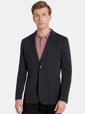 PAKO LORENTE - Granatowa dzianinowa marynarka męska