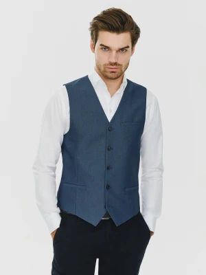 PAKO LORENTE – Granatowa kamizelka męska